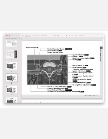 honda vezel owners manual (2014-2017)